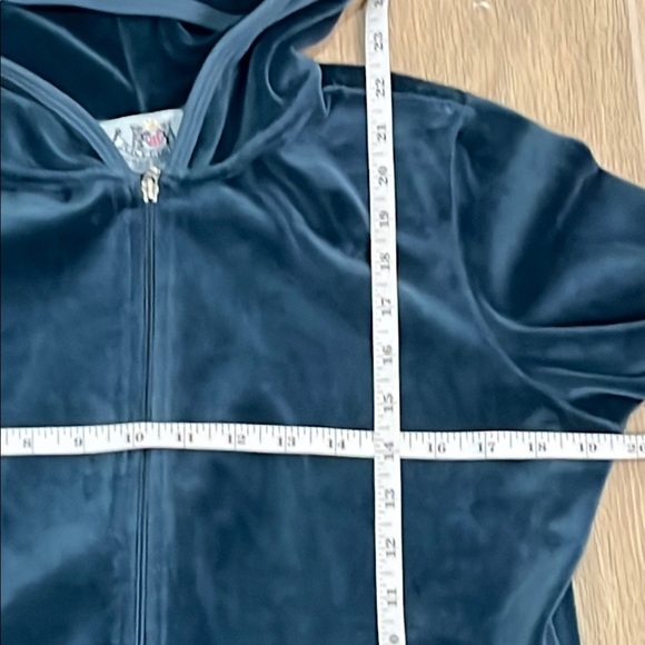 Vintage Juicy Couture Track Jacket Velour Hoodie Blue Zip Up - Picture 7 of 9
